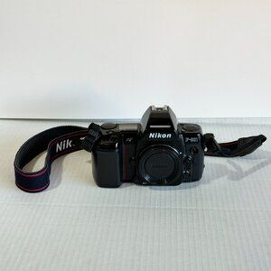 Nikon F-801 Black DSLR 35mm Film Camera Body Only w/ Strap (Untested As-Is)